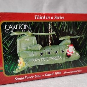 1998 Carlton Cards Helicopter Ornament